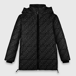 Куртка зимняя женская Текстура черный, цвет: 3D-светло-серый