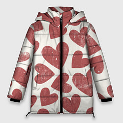 Куртка зимняя женская Hearts, цвет: 3D-светло-серый