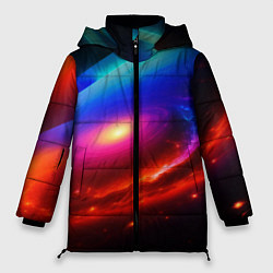 Куртка зимняя женская Неоновая галактика, цвет: 3D-красный