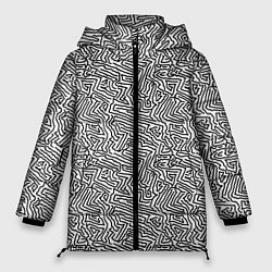 Женская зимняя куртка Абстрактный фон органических линий