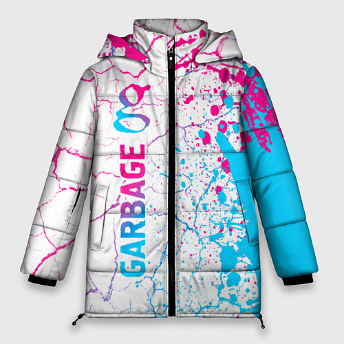 Женская зимняя куртка Garbage neon gradient style: по-вертикали / 3D-Черный – фото 1
