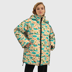 Куртка зимняя женская Озера паттерн, цвет: 3D-черный — фото 2