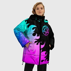 Куртка зимняя женская HIM неоновый огонь, цвет: 3D-черный — фото 2
