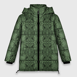 Женская зимняя куртка Крокодиловый стиль