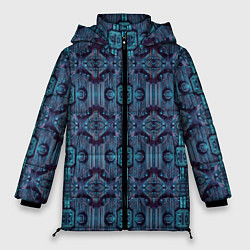 Женская зимняя куртка Сине-фиолетовый киберпанк