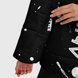 Куртка зимняя женская Лыжник из России и герб РФ: по-вертикали, цвет: 3D-черный — фото 2