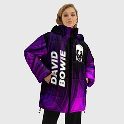 Куртка зимняя женская David Bowie violet plasma, цвет: 3D-черный — фото 2