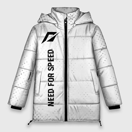 Женская зимняя куртка Need for Speed glitch на светлом фоне: по-вертикал / 3D-Черный – фото 1