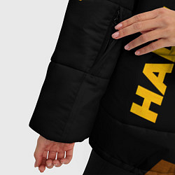 Куртка зимняя женская Half-Life - gold gradient: надпись, символ, цвет: 3D-черный — фото 2