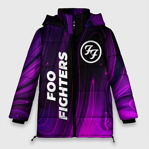 Женская зимняя куртка Foo Fighters violet plasma / 3D-Черный – фото 1