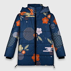 Женская зимняя куртка Орнамент японского кимоно