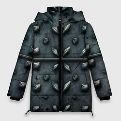 Женская зимняя куртка Металлический шипованный паттерн