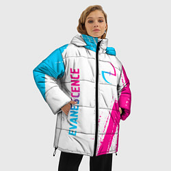 Куртка зимняя женская Evanescence neon gradient style: надпись, символ, цвет: 3D-черный — фото 2