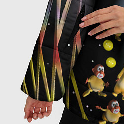 Куртка зимняя женская Клоуны в лунной сети, цвет: 3D-черный — фото 2