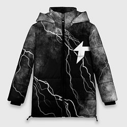 Куртка зимняя женская Thunder awaken молнии, цвет: 3D-светло-серый
