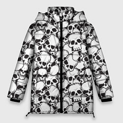 Куртка зимняя женская Черепа - смерть, цвет: 3D-черный