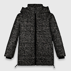 Женская зимняя куртка Текстура ажурный черный
