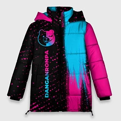 Куртка зимняя женская Danganronpa - neon gradient: по-вертикали, цвет: 3D-черный