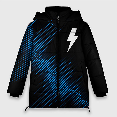 Женская зимняя куртка AC DC звуковая волна / 3D-Черный – фото 1