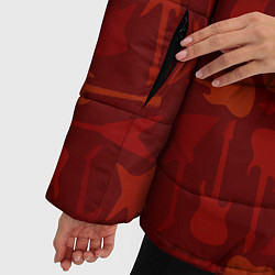 Куртка зимняя женская System of a Down гитары и молния, цвет: 3D-черный — фото 2