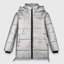 Куртка зимняя женская Фуникулёры, цвет: 3D-светло-серый
