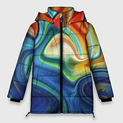 Куртка зимняя женская Beautiful waves, цвет: 3D-красный