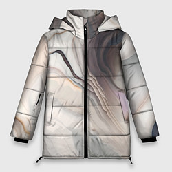 Женская зимняя куртка Нежная мраморная текстура от нейросети