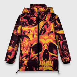 Куртка зимняя женская Лава Черепа, цвет: 3D-черный