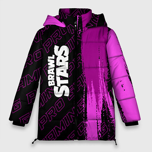 Женская зимняя куртка Brawl Stars pro gaming: по-вертикали / 3D-Черный – фото 1