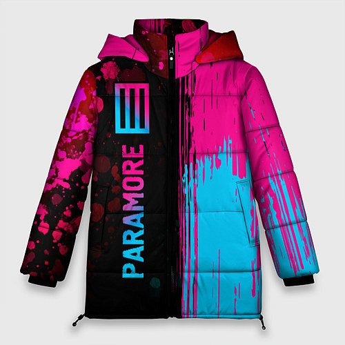 Женская зимняя куртка Paramore - neon gradient: по-вертикали / 3D-Черный – фото 1