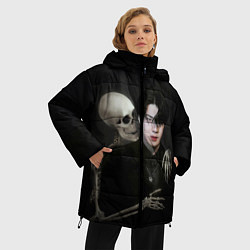 Куртка зимняя женская Сехун со скелетом, цвет: 3D-светло-серый — фото 2
