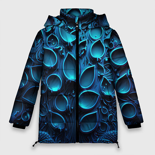 Женская зимняя куртка Космические плиты / 3D-Черный – фото 1