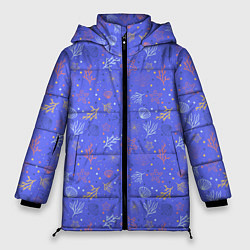 Куртка зимняя женская Морской паттерн, цвет: 3D-светло-серый