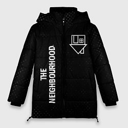 Куртка зимняя женская The Neighbourhood glitch на темном фоне: надпись,, цвет: 3D-черный