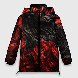 Женская зимняя куртка Black red texture