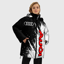 Куртка зимняя женская Ауди - белые потертости, цвет: 3D-светло-серый — фото 2
