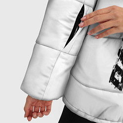 Куртка зимняя женская Daewoo speed на светлом фоне со следами шин: по-ве, цвет: 3D-черный — фото 2