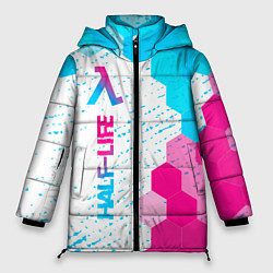 Женская зимняя куртка Half-Life neon gradient style: по-вертикали
