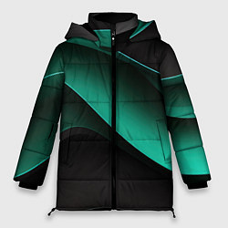 Женская зимняя куртка Абстрактная зеленая текстура