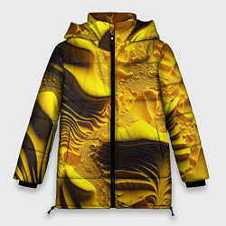 Женская зимняя куртка Желтая объемная текстура