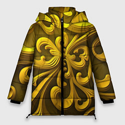 Женская зимняя куртка Желтый объемный узор