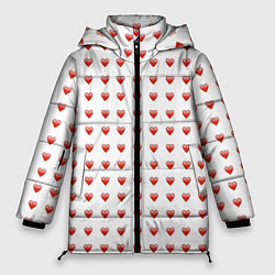 Куртка зимняя женская Сердце эмодзи, цвет: 3D-красный
