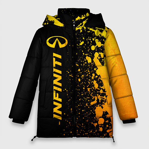 Женская зимняя куртка Infiniti - gold gradient: по-вертикали / 3D-Черный – фото 1
