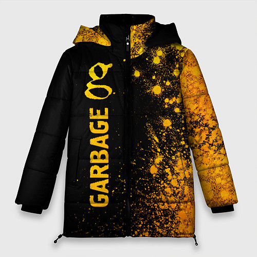 Женская зимняя куртка Garbage - gold gradient: по-вертикали / 3D-Черный – фото 1