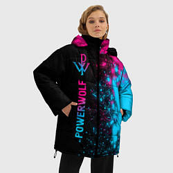 Куртка зимняя женская Powerwolf - neon gradient: по-вертикали, цвет: 3D-черный — фото 2