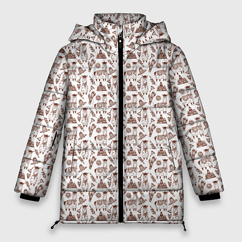 Женская зимняя куртка Альпака паттерн за 14485 ₽ купить в магазине ПлейПринт (10350455706071)