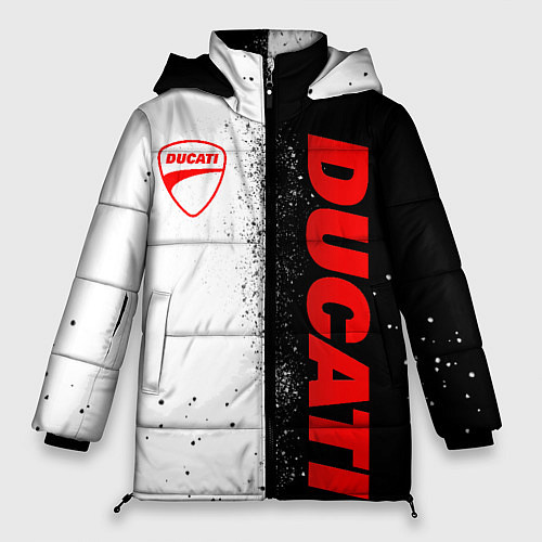 Женская зимняя куртка Ducati - двоичный / 3D-Черный – фото 1