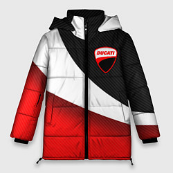 Куртка зимняя женская Ducati - красно-черный, цвет: 3D-черный