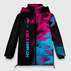 Куртка зимняя женская No Mans Sky - neon gradient: по-вертикали, цвет: 3D-черный