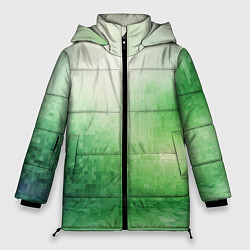 Куртка зимняя женская Травяные пиксели, цвет: 3D-черный